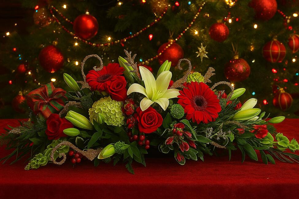 Holiday Centerpiece from FlowerCraft in Atlanta, GA