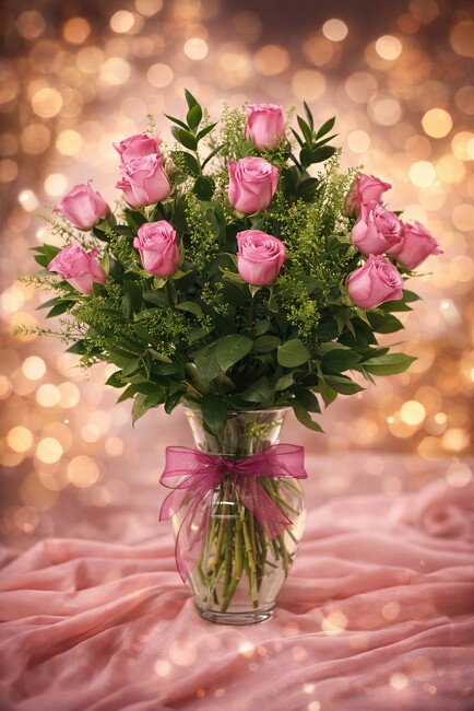 DOZEN PINK ROSES from FlowerCraft in Atlanta, GA