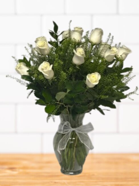 DOZEN WHITE ROSES from FlowerCraft in Atlanta, GA