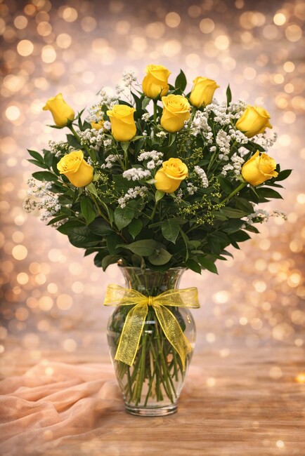 DOZEN YELLOW ROSES from FlowerCraft in Atlanta, GA